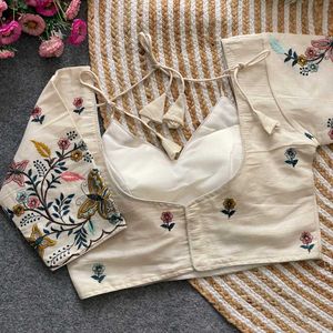 Embroidered Blouse with Sleeves