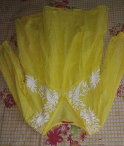 Vibrant Yellow Embroidered top