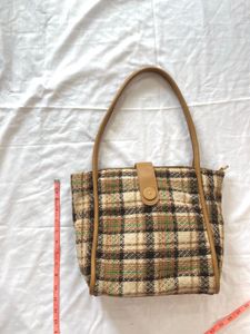 Tweed Plaid Handbag