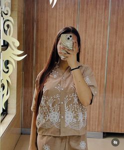 Embroidered co ord Set - Casual Chic