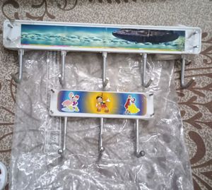 Bright Pink Clothesline with 2  door Hooks