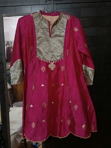 Beautiful Silk Kurta with Intricate Embroidery