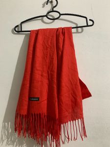 Vibrant red Cashmere Scarf