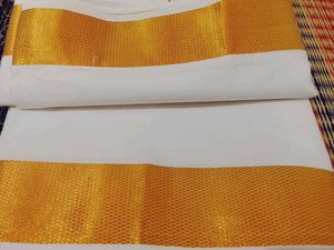 Brand New Dhoti with Double Golden Border