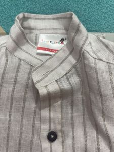 combo of 2 baby shirts - yellow and white stripped