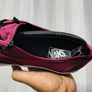 Maroon Vans Authentic Sneakers