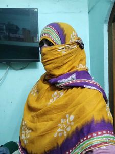 Vibrant Yellow & Purple Indian Scarf