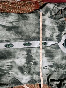Maxi Dress With Stone Work Buttons
