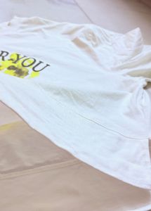 White Crop T-Shirt-oversized