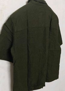 Men's Dark Green Short Sleeve Shirt