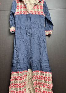 Stylish Blue Printed Kurta