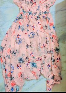 Pink Dress Floral Prints For 30 Bust