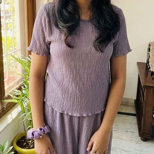 Zudio Purple Co-ord Set Daily wear