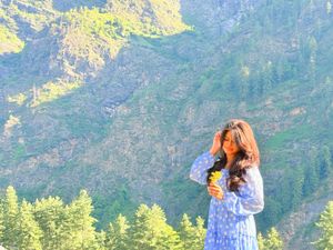 Pinterest Blue Floral Tiered Maxi Dress