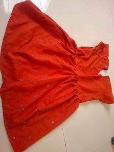Beautiful Orange Ethnic frock