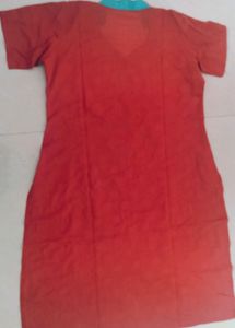 Red Polka Dot Embroidered Dress