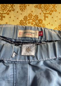 buy 1 get I free/Blue Denim jeans with side slit
