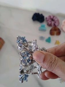 Assorted Hair Accessories, Keychain, metal bangle