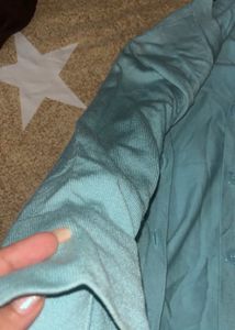 Teal Button-Up Long Sleeve Top