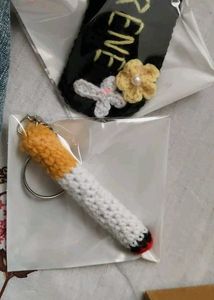 Crocheted Cigarette Keychain