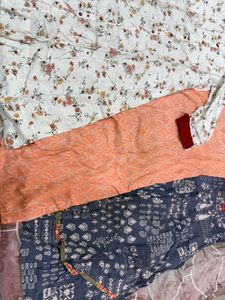 Set Of 3 Daily Home Wear Cotton Kurti