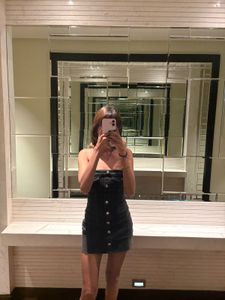 Denim Button-Up Mini Dress