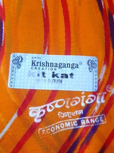 Organge Georgette Saree With Blouse Peice