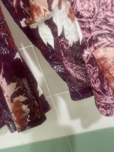 Bohemian Floral Print Batwing Sleeve Top
