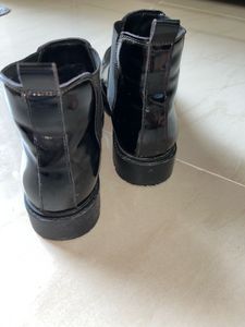 Glossy Black Chelsea Boots