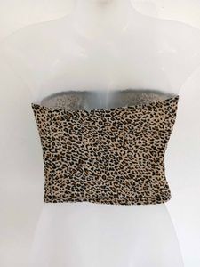 Leopard Print Strapless Tube Top