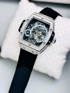Skeleton Dial Black Watch