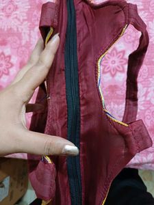Embroidered Tote Bag with Elephant Design