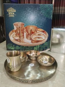 🍽️🪙😍 Rajwadi Kansa/ Kansi Dinner Set Pure Kansa