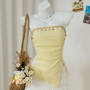Yellow Tube Top with Shells