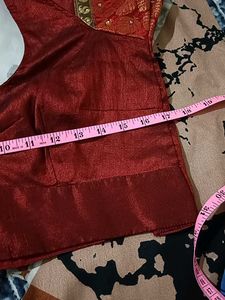 Banarasi SkyBlue Maroon And Gold With Stone Saree