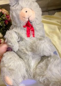 Cute Grey Teddy Bear Puppet Plush Toy