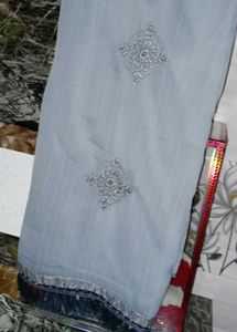 New Saree For Women With Unstitched Blouse 🩶✨