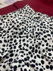 Dalmatian Print High-Waisted Shorts