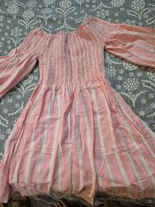 Striped Off-Shoulder Dress