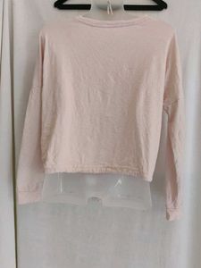 Cute Pink Striped Long Sleeve Top