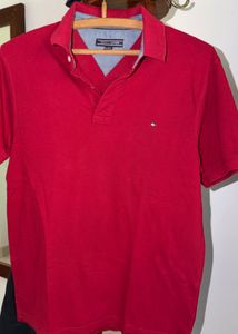 Tommy Hilfiger Red Polo Shirt
