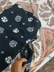 Stylish Black Printed Kurta
