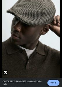 Zara Classic Houndstooth Flat Cap