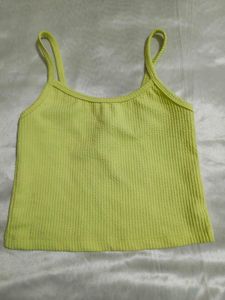 Lime Green Ribbed Tank Top