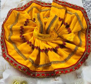 Laddu Gopal Fancy Velvet Dress Colours Yellow