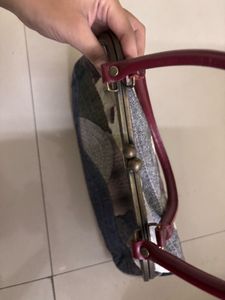 Rare Vintage Quilted Patchwork Landscape Handbag