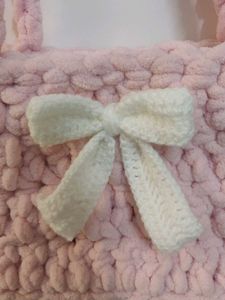 Handmade Chunky Knit Shoulder Bag🌸💕🤍