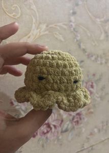 Crocheted White Octopus Plushie