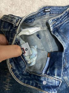 Womens Wide Leg vintage jeans zero wearing new art