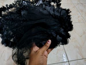 New Black Embellished kids frock